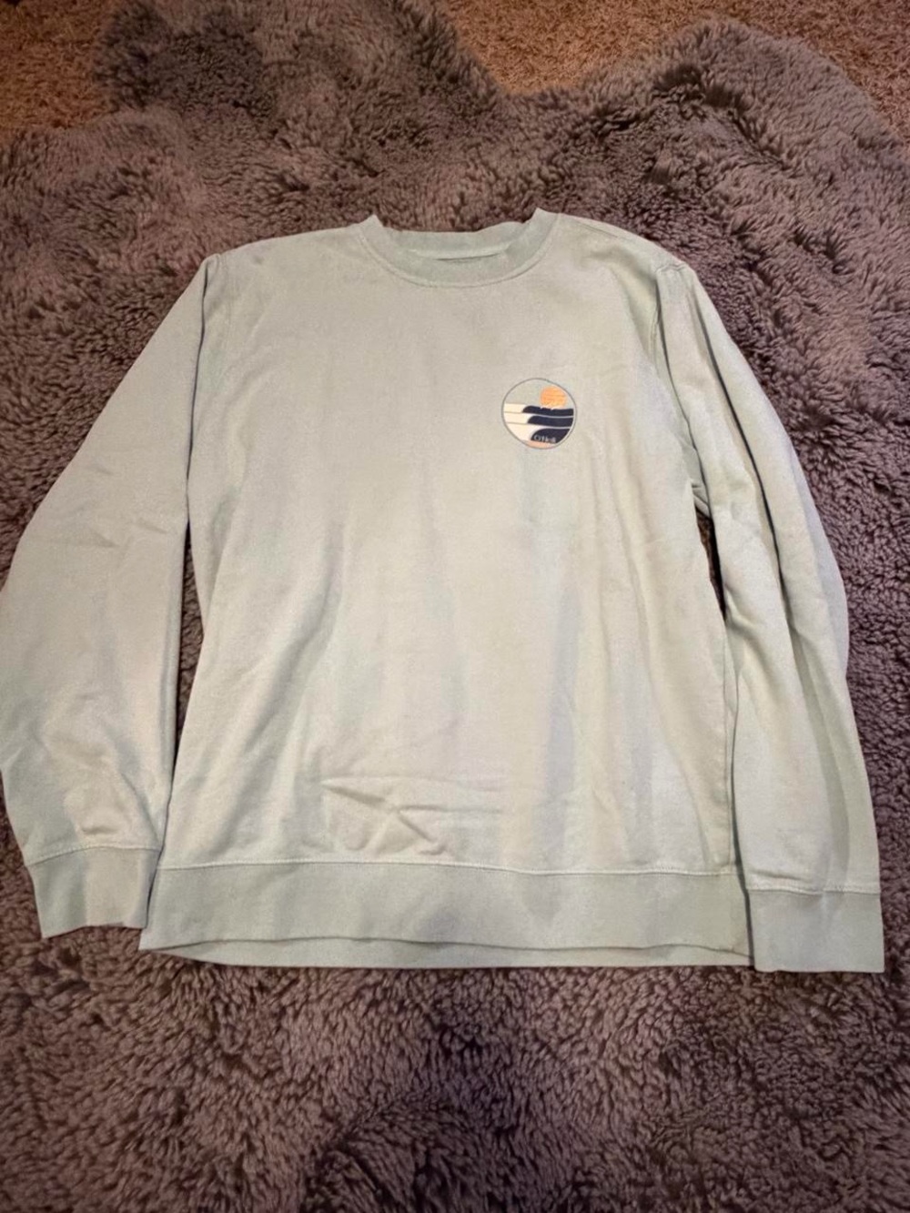 O'Neill Light Mint Crewneck Sweatshirt with Chest Patch